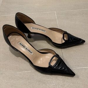 Vintage MANOLO BLAHNIK kitten heels 37 black